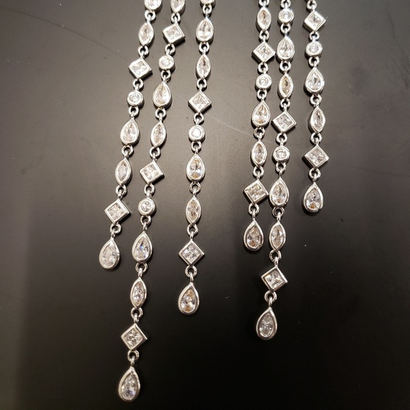 Teardrop drop Earrings - Picture 2 of 2